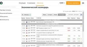 Экономический новостной календарь Олимп Трейд.