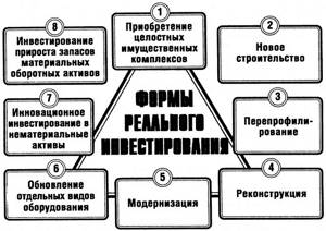Формы реального инвестирования