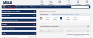 Интерфейс личного кабинета