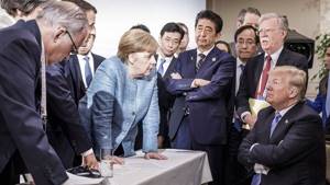 На саммите G7.