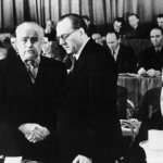 Образование ГДР: президент Вильгельм Пик, председатель совета министров Отто Гротеволь, первый секретарь ЦК СЕПГ Вальтер Ульбрихт