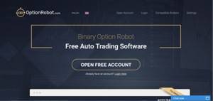 Сайт по работе с роботом OptionRobot.