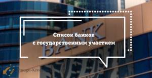 Список банков с государственным участием