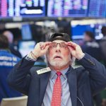 Trader at the New York Stock Exchange. February 5, 2018. NY. 