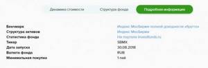 Условия инвестирования в SBMX