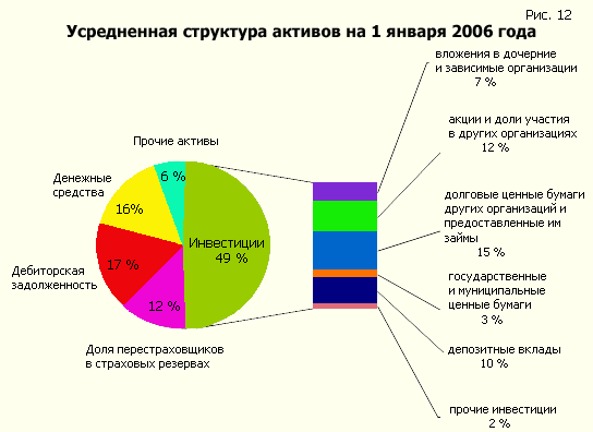 Average asset structure as of January 1, 2006