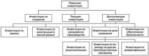 Виды реальных инвестиций