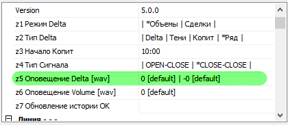 Звуковые оповещения в индикаторе Delta